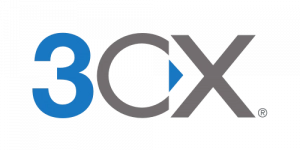 3CX Logo blau grau