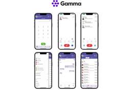 Gamma logo lila smartphone